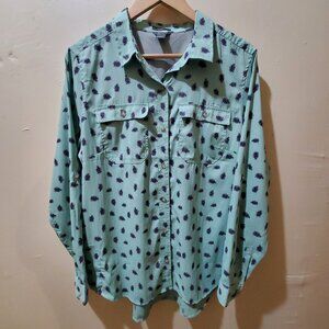 Women's Eddie Bauer Adventurer 3.0 Green Leaf Print Shirt